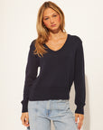 BRODY COTTON V-NECK SWEATER