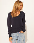 BRODY COTTON V-NECK SWEATER