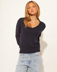 BRODY COTTON V-NECK SWEATER