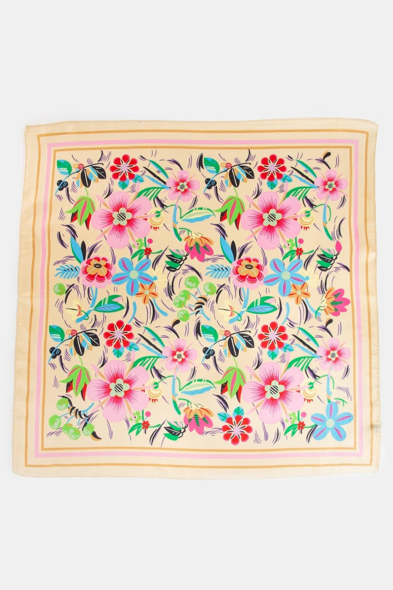 SQUARE FLORAL SCARF