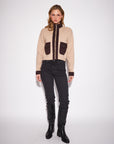 CAMILLA CORDUROY TRIM KNIT BOMBER