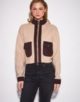 CAMILLA CORDUROY TRIM KNIT BOMBER
