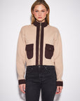CAMILLA CORDUROY TRIM KNIT BOMBER