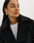 CAMILLE FAUX SHEARLING REVERSIBLE COAT