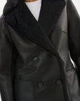 CAMILLE FAUX SHEARLING REVERSIBLE COAT