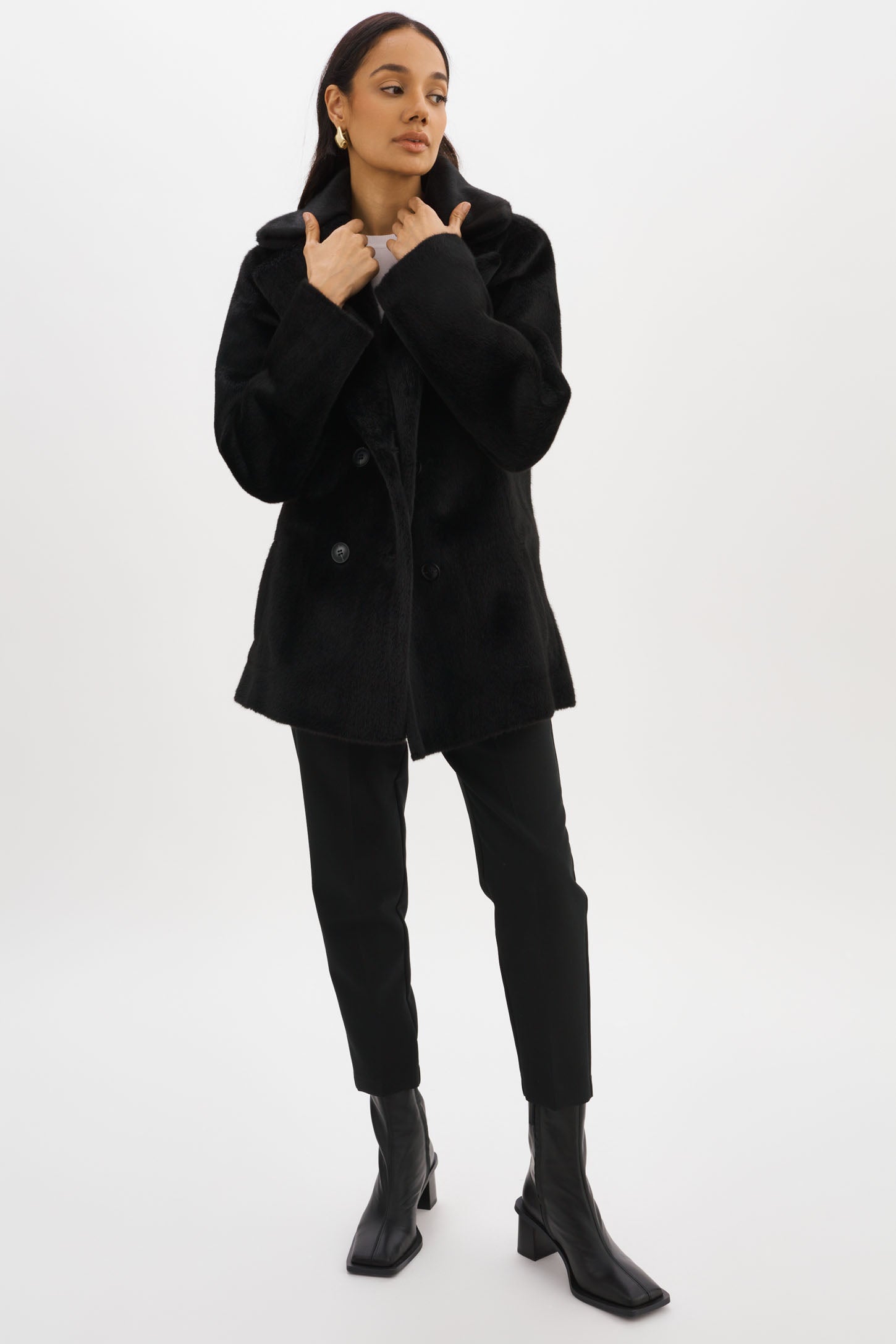 CAMILLE FAUX SHEARLING REVERSIBLE COAT