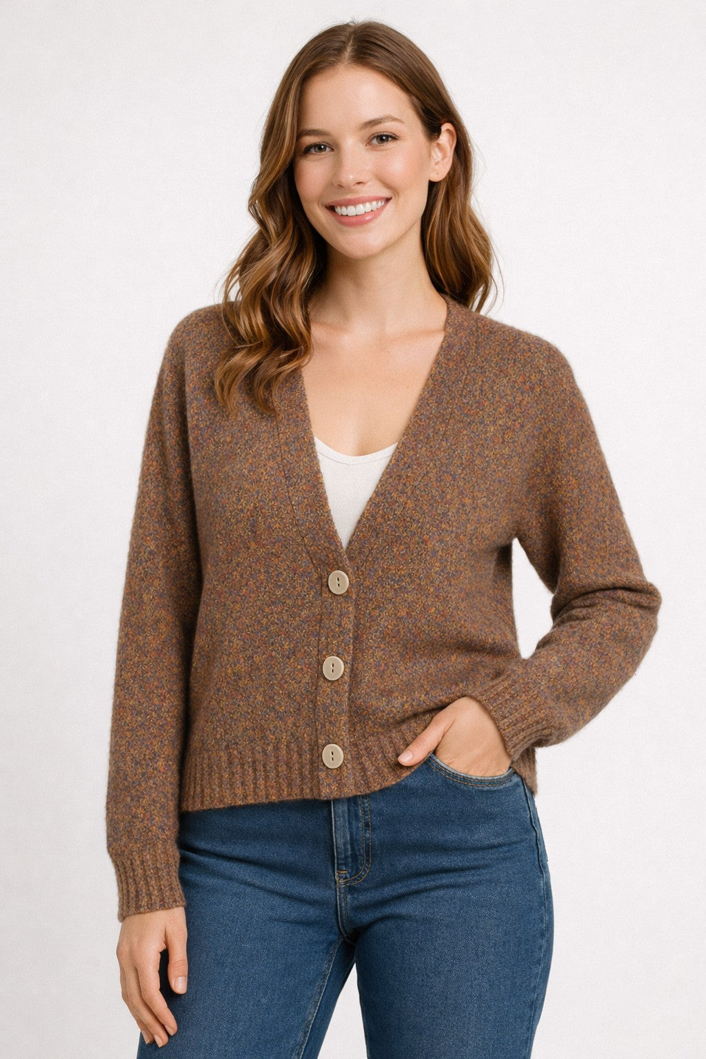 V-NECK CARDIGAN