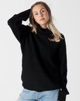 CHADWICK RIBBED RELAXED MOCK NECK SWEATER