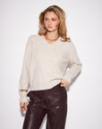 CHARLIE OVERSIZE V-NECK SWEATER