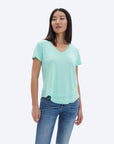 AVA V-NECK MOCK LAYER T-SHIRT