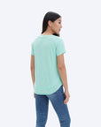 AVA V-NECK MOCK LAYER T-SHIRT