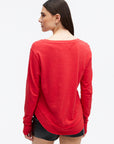 AVA V-NECK MOCK LAYER LONG SLEEVE TEE