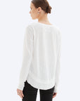 AVA V-NECK MOCK LAYER LONG SLEEVE TEE