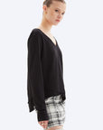 AVA V-NECK MOCK LAYER LONG SLEEVE TEE