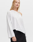 ANITA STRIPED BOATNECK LONG SLEEVE TEE