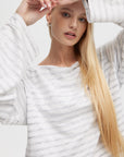 ANITA STRIPED BOATNECK LONG SLEEVE TEE