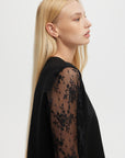 KAYLA LACE LOUNGE BALLOON SLEEVE TOP