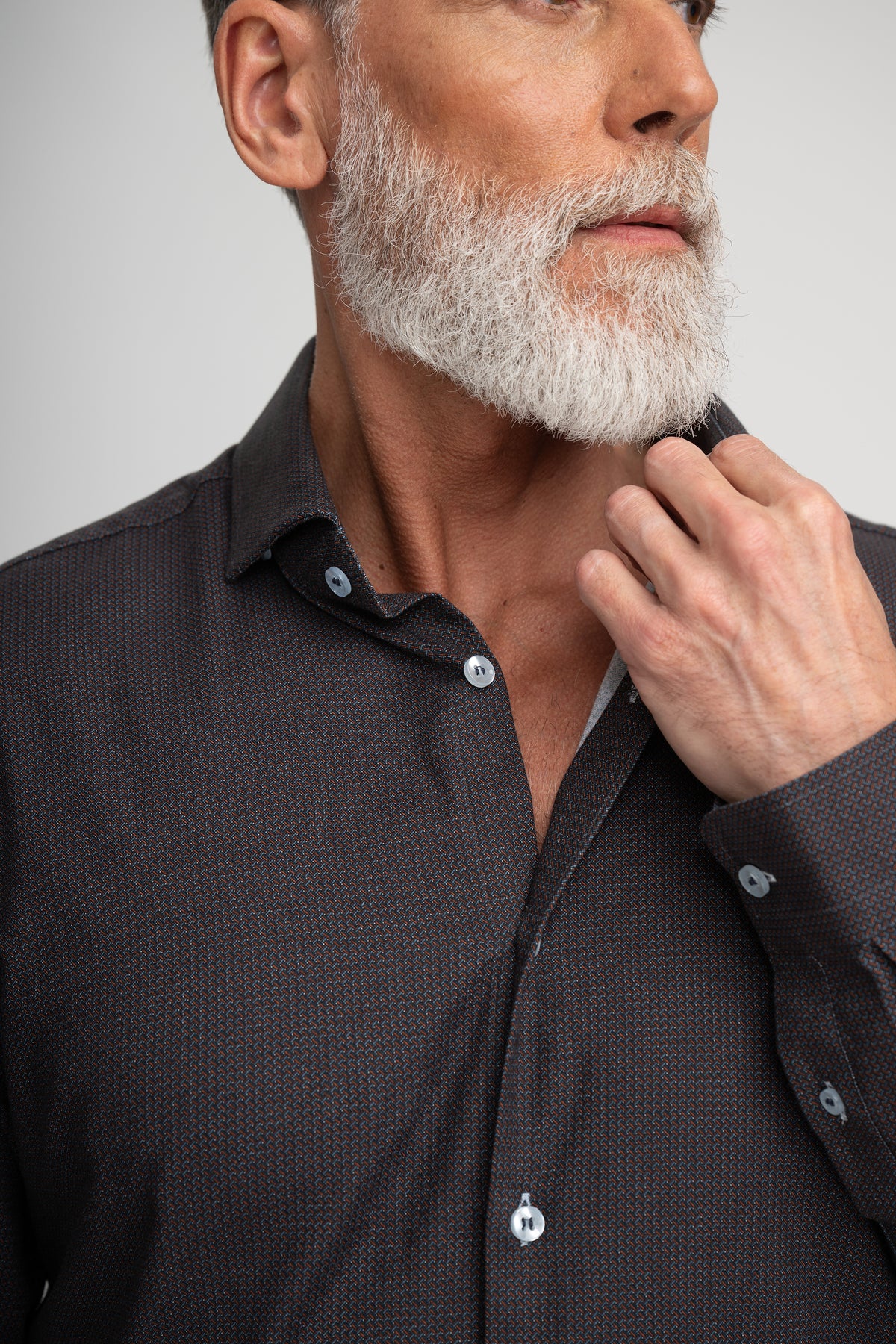 WEAVE PRINT TWILL SHIRT