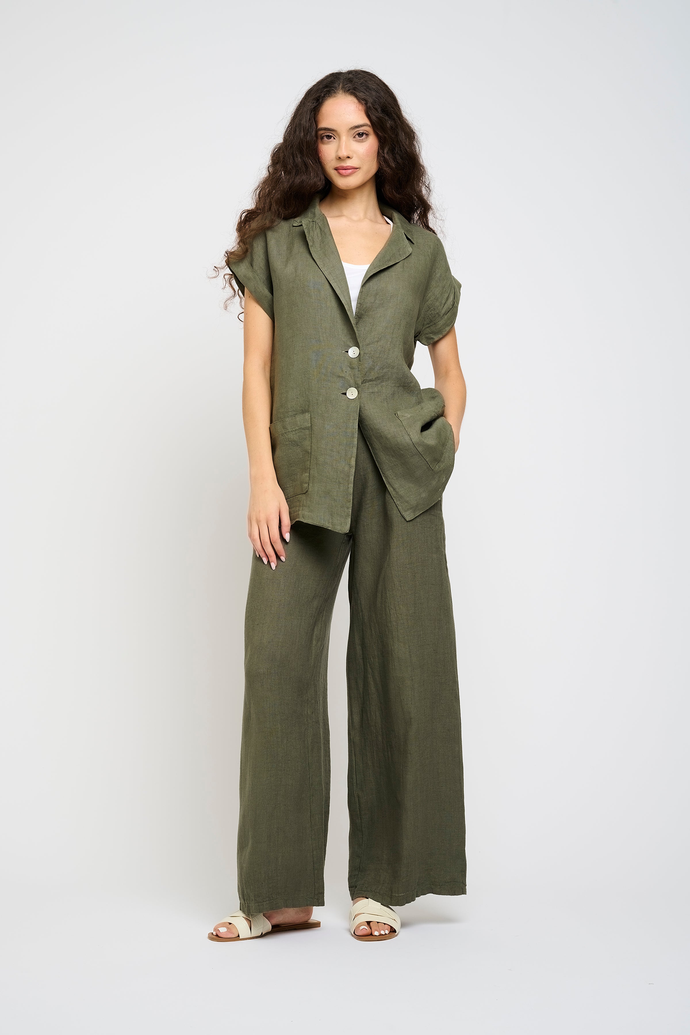 HIGH WAIST LINEN PANT