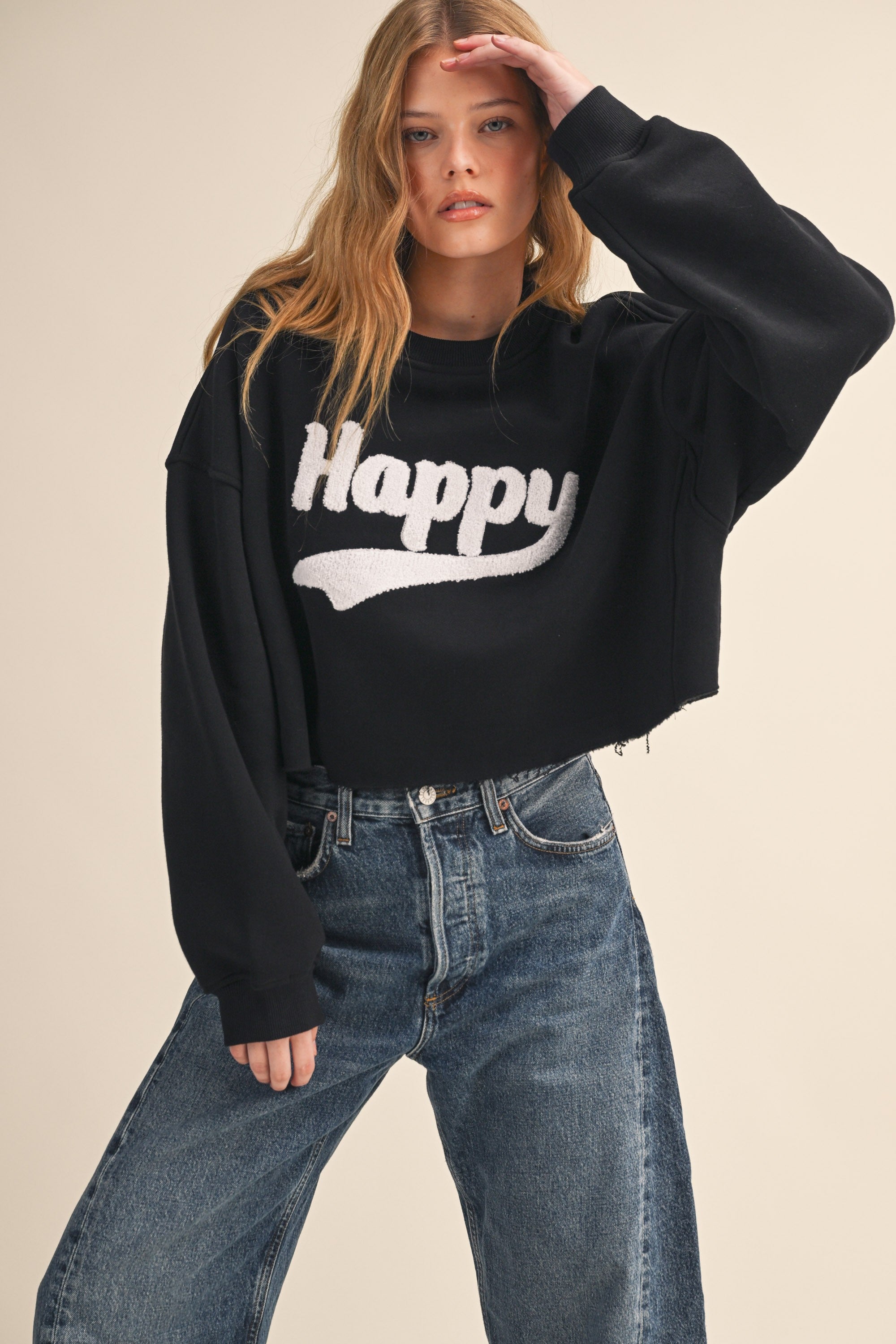 HAPPY FLEECE SWEATSHIRT
