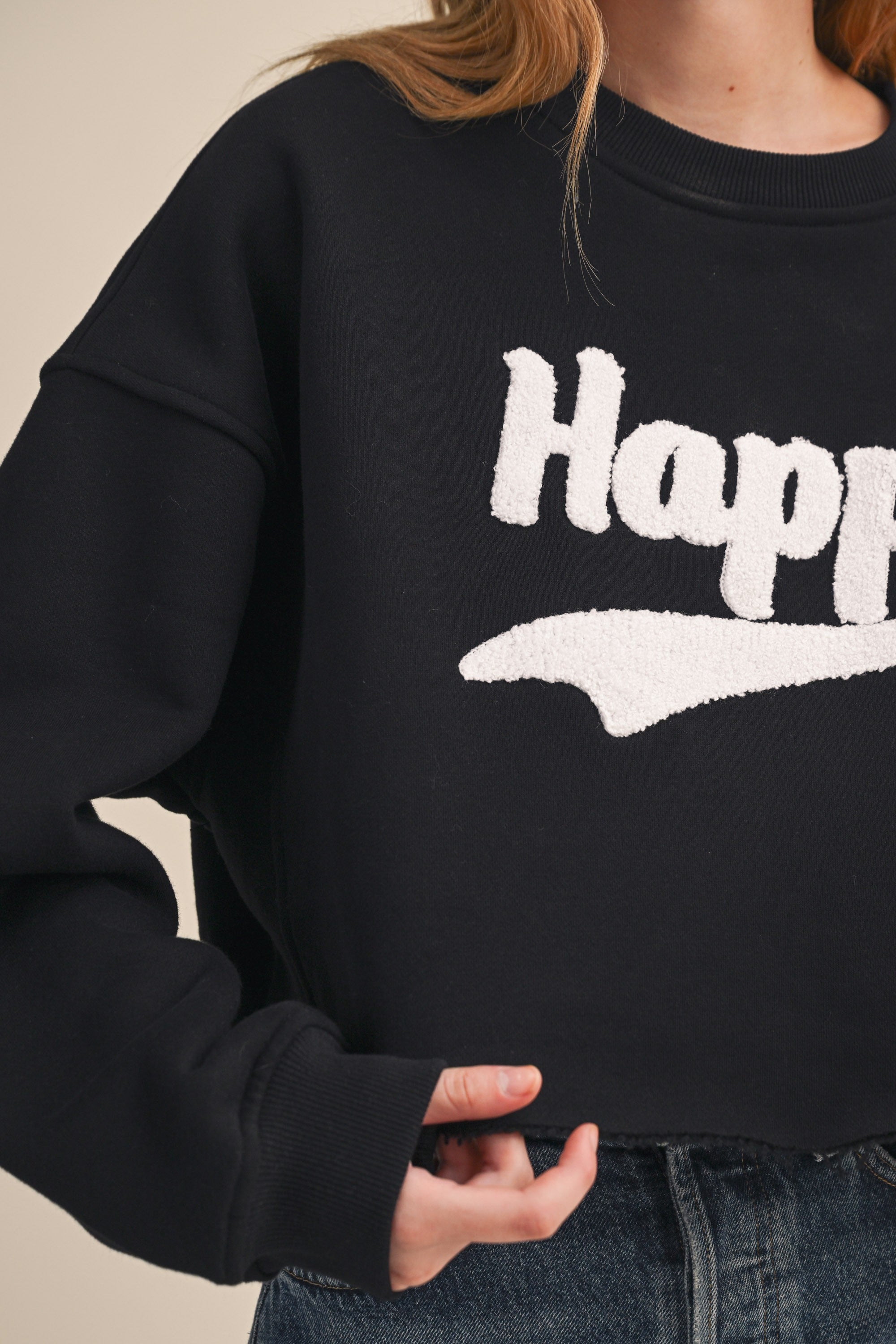 HAPPY FLEECE SWEATSHIRT