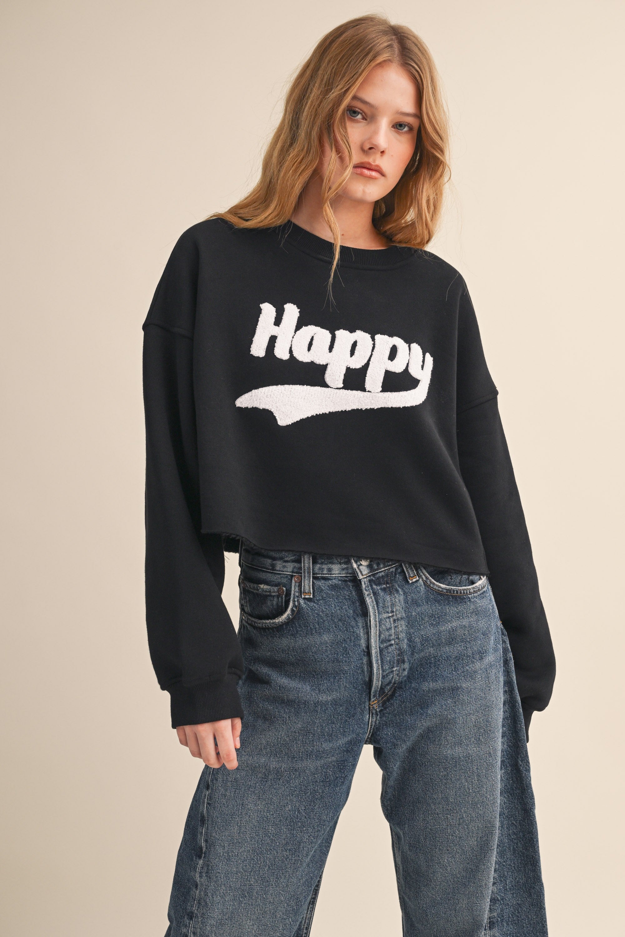 HAPPY FLEECE SWEATSHIRT