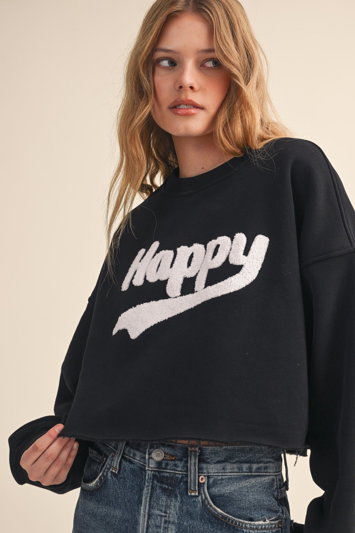 HAPPY FLEECE SWEATSHIRT