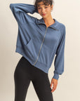 COLLARED ZIP UP