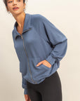 COLLARED ZIP UP