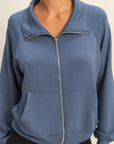 COLLARED ZIP UP