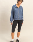 COLLARED ZIP UP