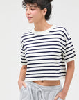 STRIPED CROP TEE