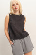 EYELET BACK BUTTON TANK