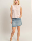 EYELET BACK BUTTON TANK