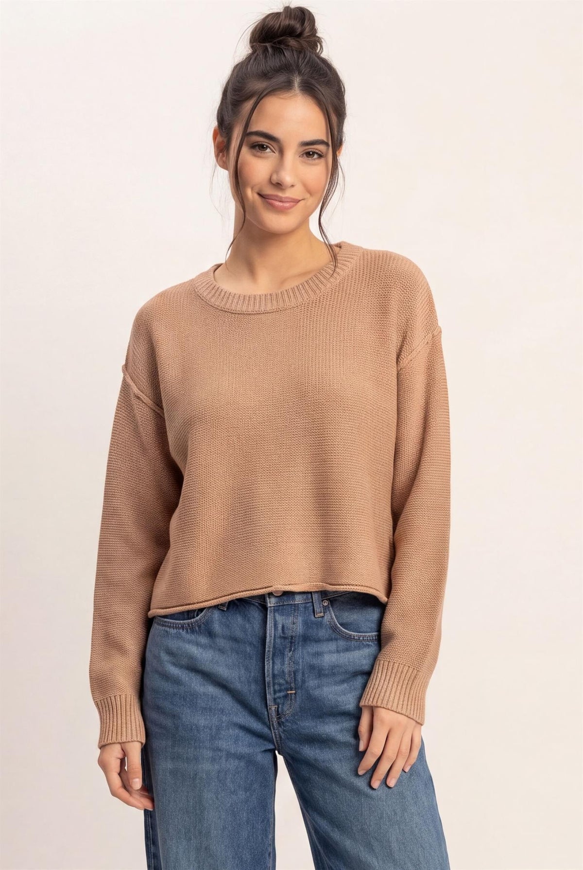 SEAM DETAIL OVERSIZE SWEATER