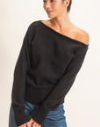 OFF THE SHOULDER SWEATER