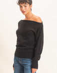 OFF THE SHOULDER SWEATER