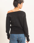 OFF THE SHOULDER SWEATER