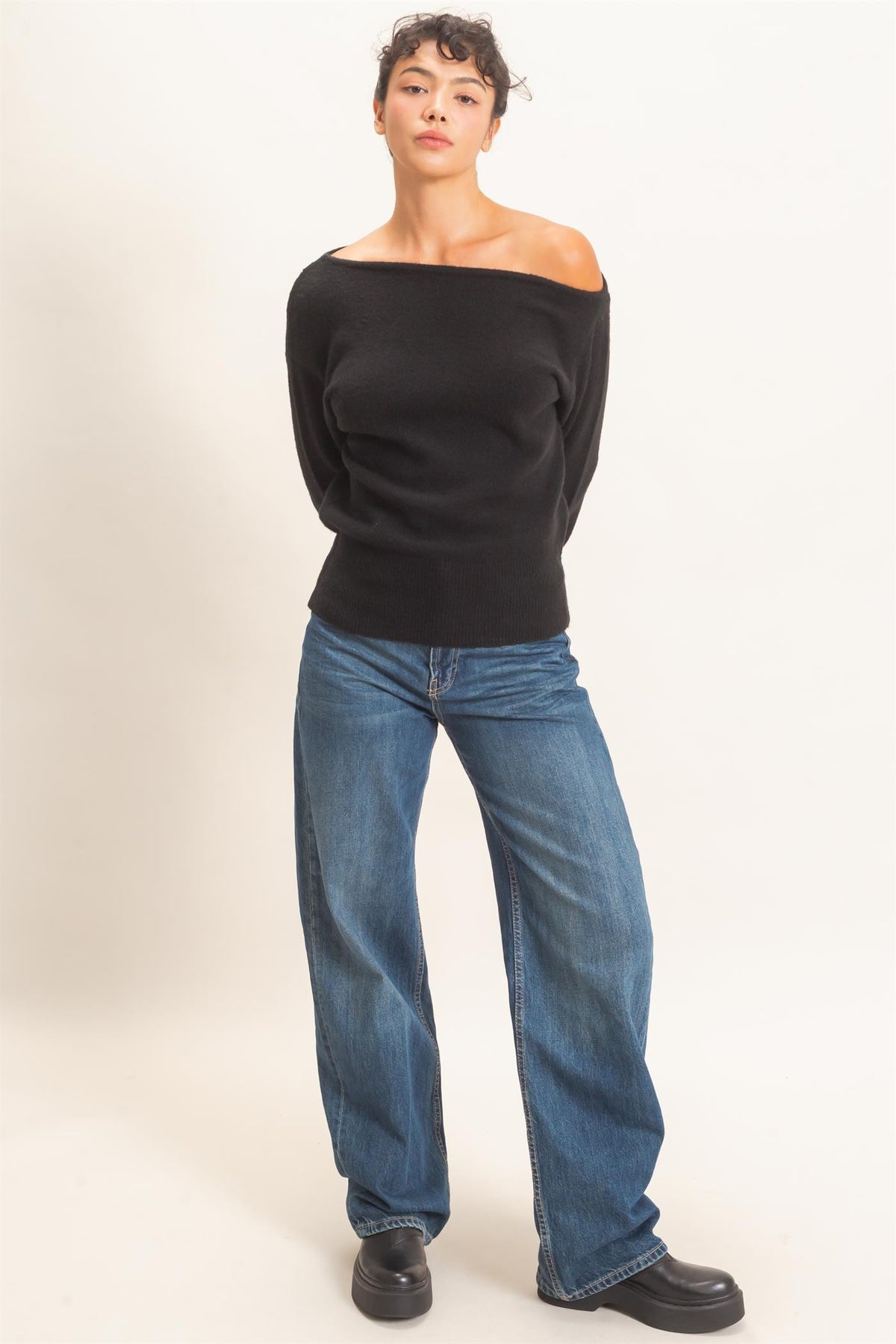 OFF THE SHOULDER SWEATER