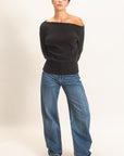 OFF THE SHOULDER SWEATER