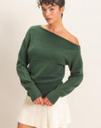 OFF THE SHOULDER SWEATER