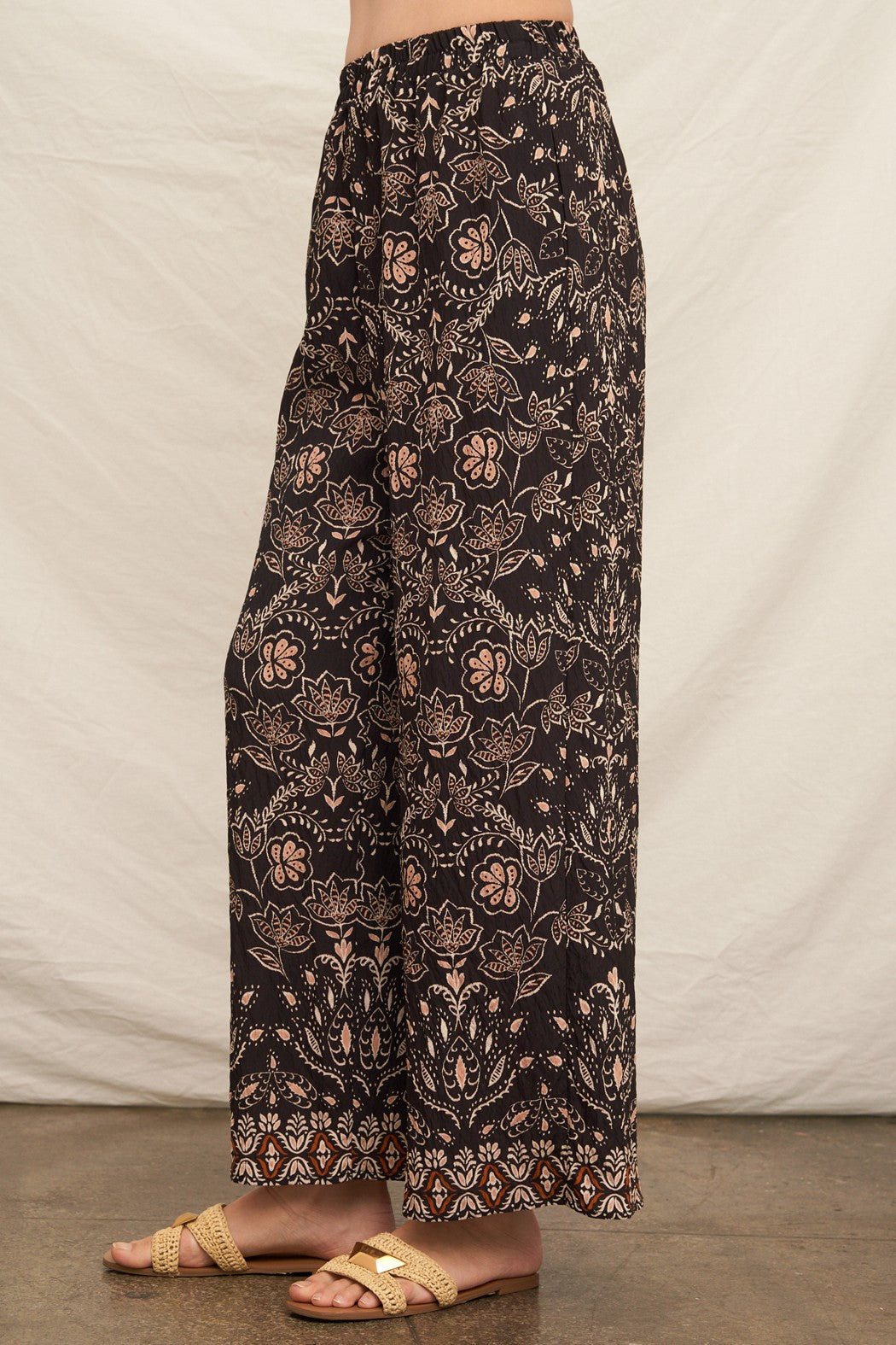 FOLK FLORAL CROP TOP SET