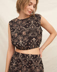 FOLK FLORAL CROP TOP SET