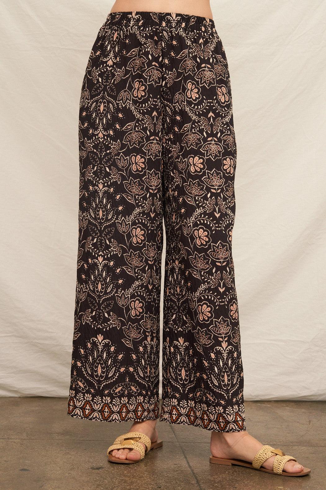 FOLK FLORAL CROP TOP SET