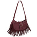 BIG BUCKLE FRINGE SHOULDER BAG