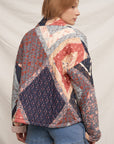 MULTI PRINT QUILTED JACKET