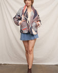 MULTI PRINT QUILTED JACKET