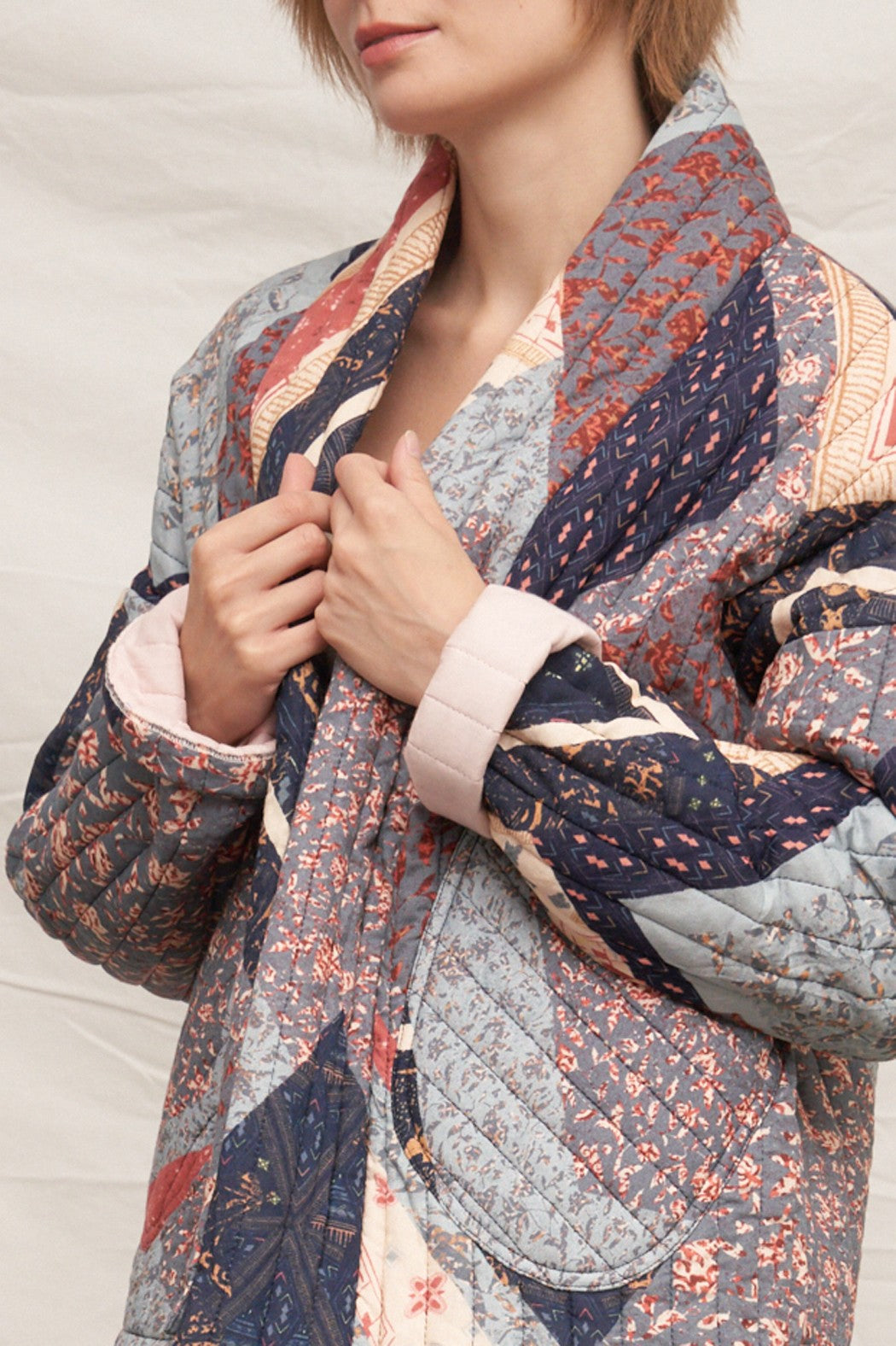 MULTI PRINT QUILTED JACKET