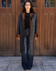 ELLE NAPPA SHEARLING REVERSIBLE LONG COAT