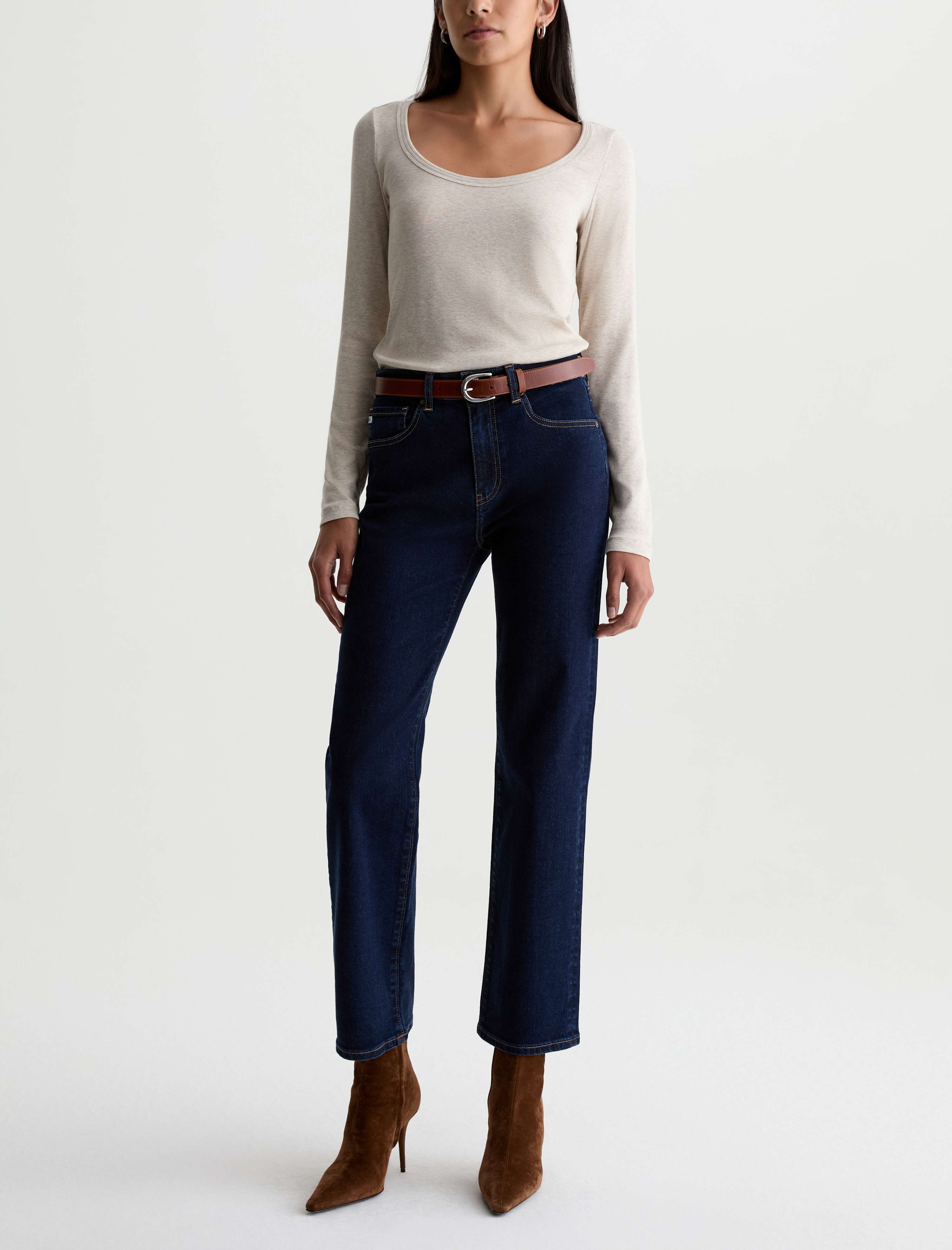 BRINLEY MID-RISE STRAIGHT IN MODERN INDIGO